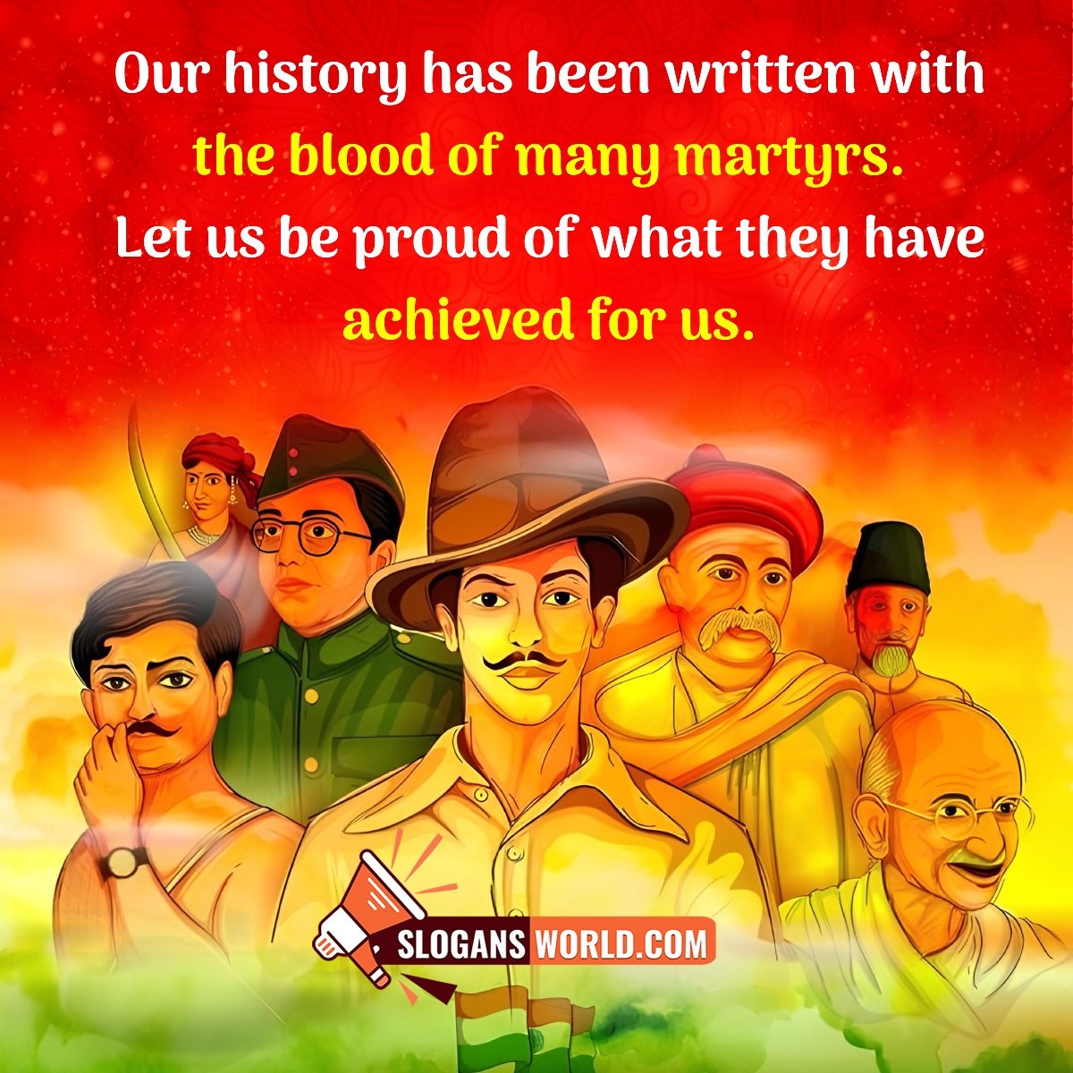 Slogans On Freedom Fighters Of India - Slogans World