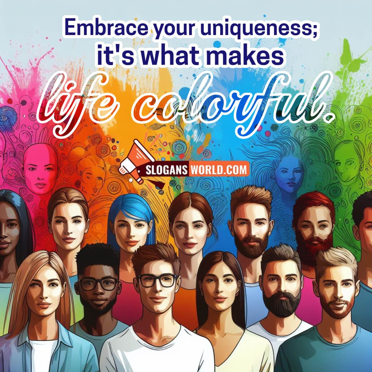 Embrace Your Uniqueness; It's What Makes Life Colorful.